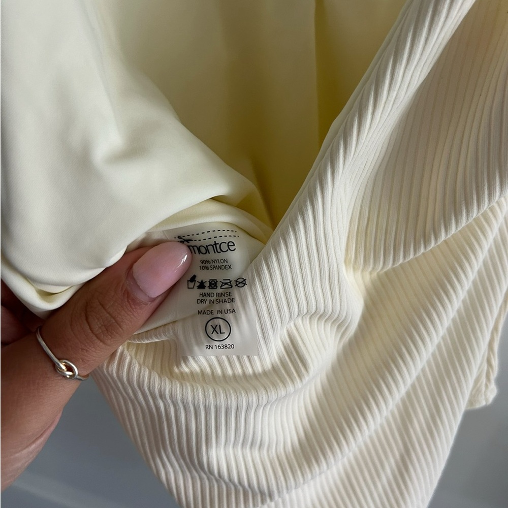 Montce Cream Rib Kim One- Piece Swimsuit - Picture 5 of 5